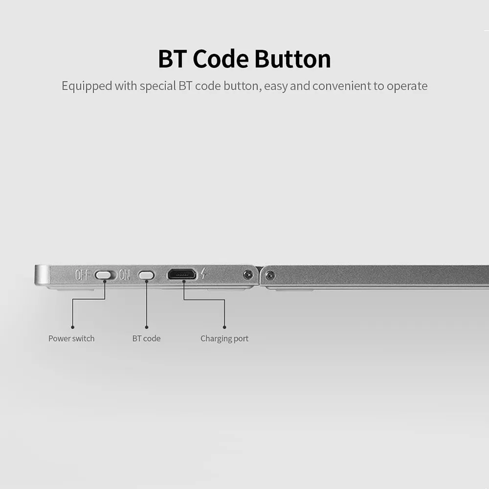 Teclado Inalámbrico Teclado Plegable Portátil Tipo C Touch