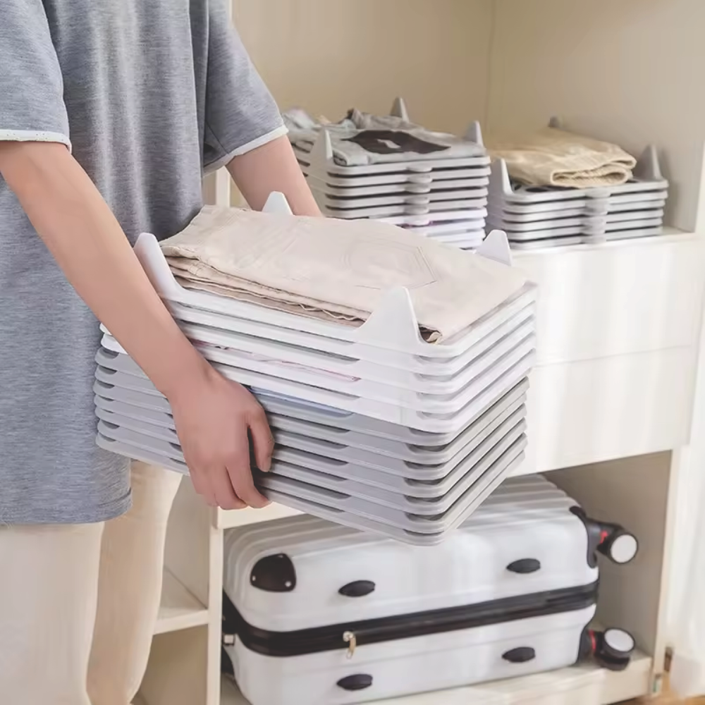 👚✨Bandeja Organizador De Ropa Camisas Y Pantalones 10 Unidades🌟🧺