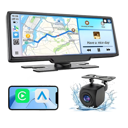 Radio Pantalla Carro Car Play 10 Pulgadas Cámara Trasera Hd Negro