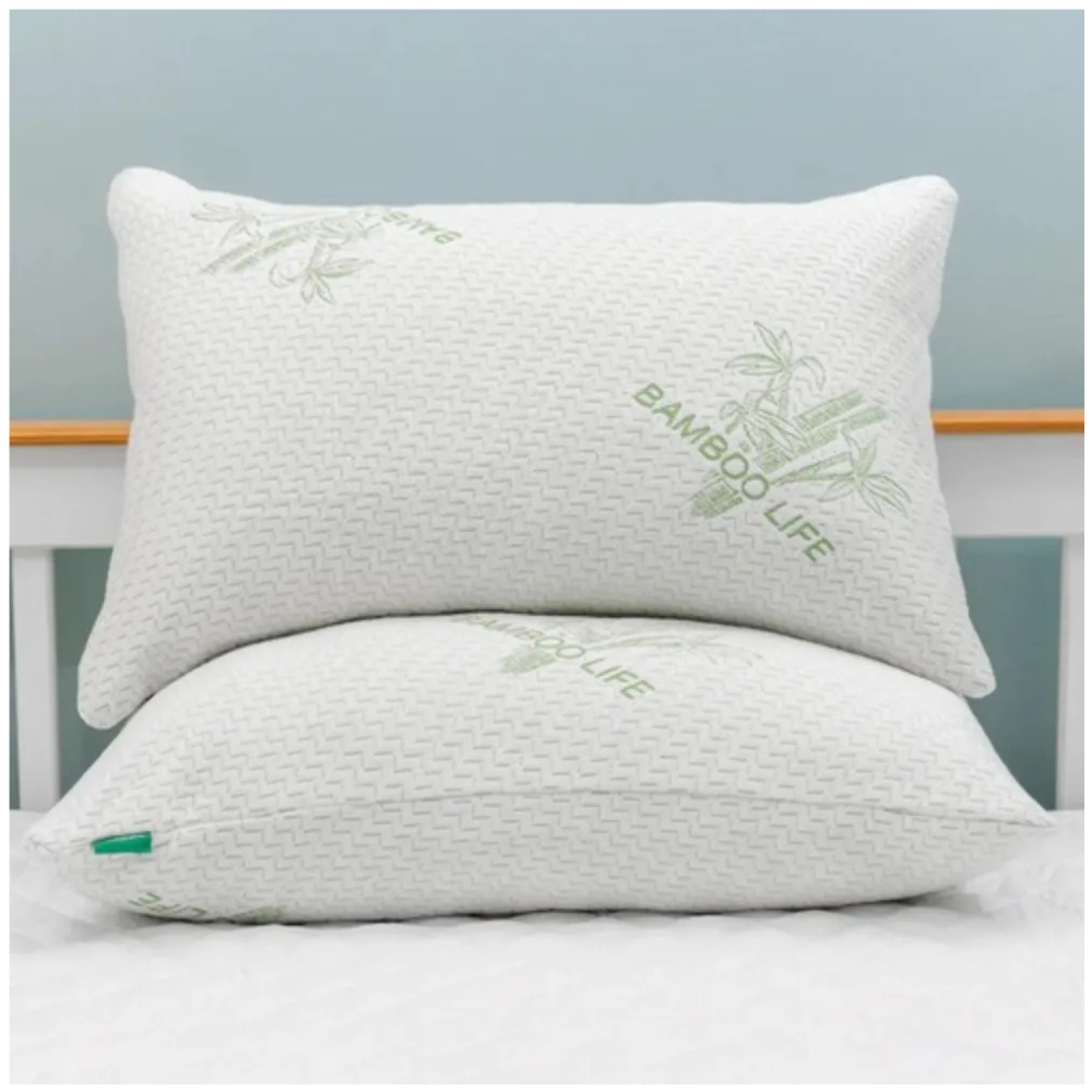 Almohada Suave Ortopedica Cojin Bamboo Premium Suave Pack 2