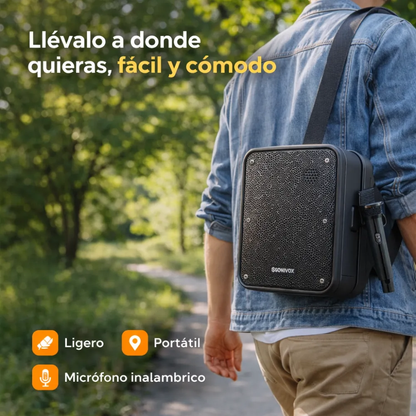 Parlante Portátil Bluetooth Perifoneo Karaoke Microfono 30w Negro
