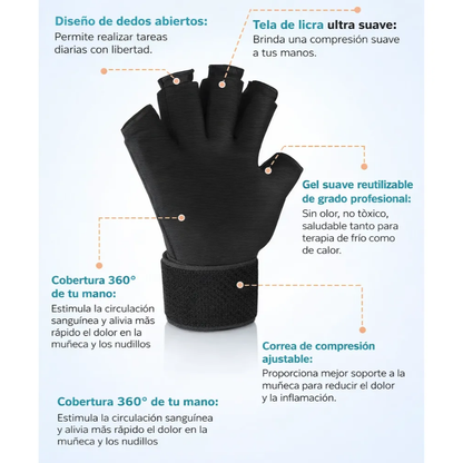 Guante Terapéutico Frio Calor Gel Compresion Dolor Mano