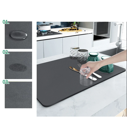Tapete Absorbente Para Cocina Escurridor De Platos 50 X40cm