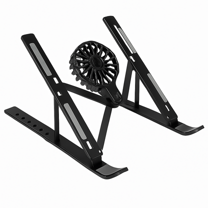 Soporte Plegable Para Portátil Con Ventilador Metálico