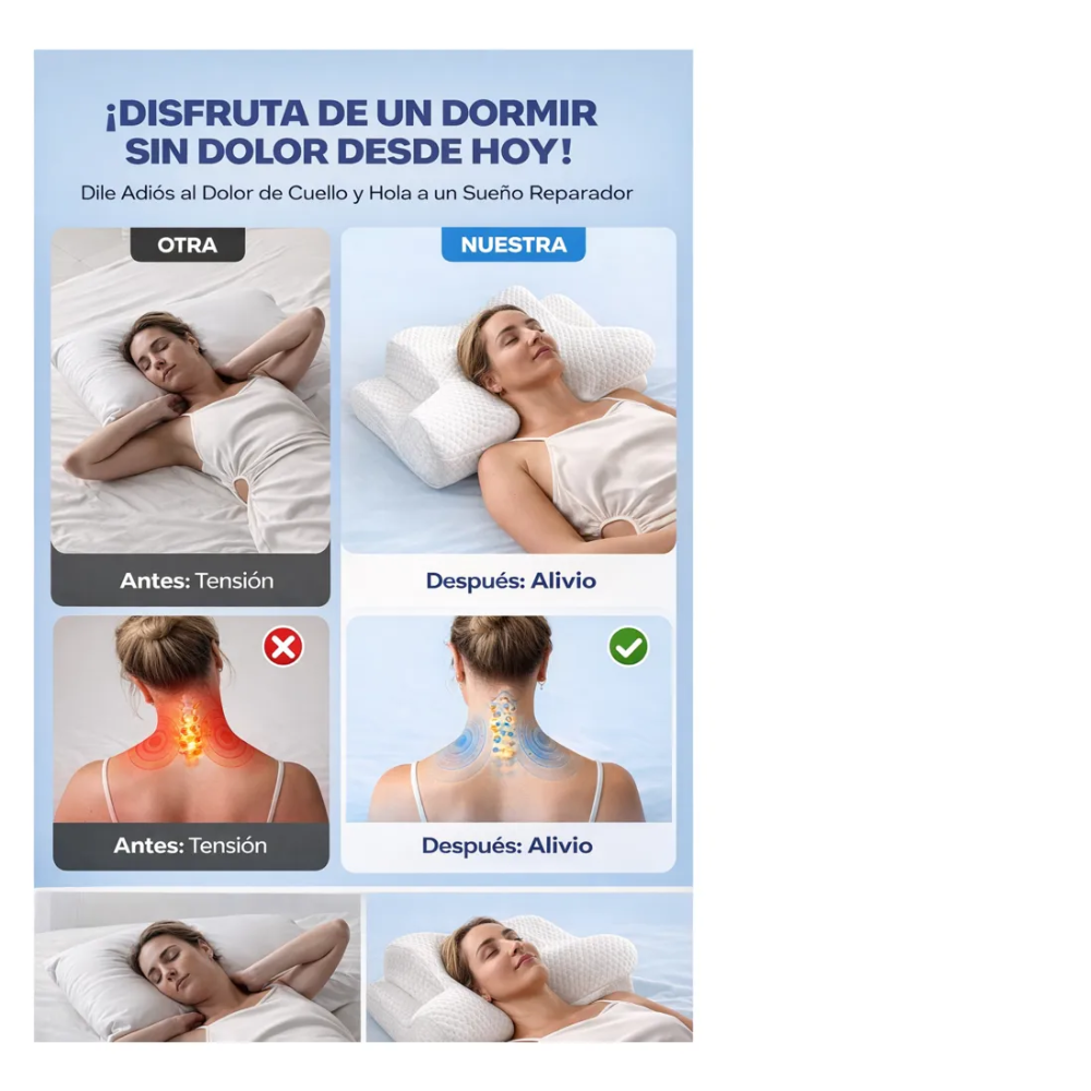 Almohada Ortopedica Ergonomica Terapeutica Alivia Dolor
