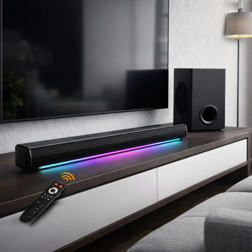 Barra Sonido Teatro En Casa Subwoofer Bluetooth Cine En Casa