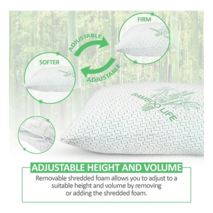 Almohada Suave Ortopedica Cojin Bamboo Premium Suave Pack 2