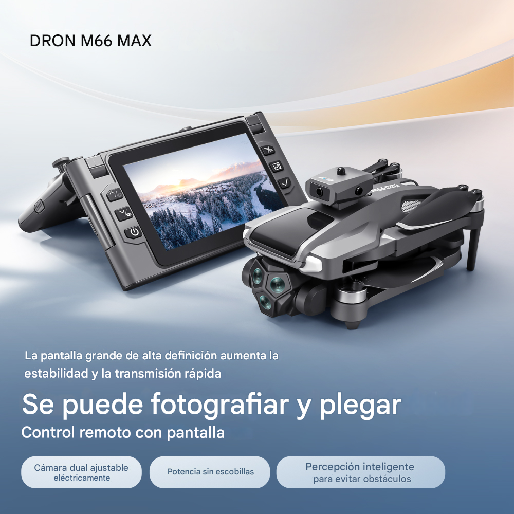 Drone M66 Sin Escobillas Pantalla Sensor Evita Obstáculos