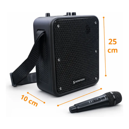 Parlante Portátil Bluetooth Perifoneo Karaoke Microfono 30w Negro