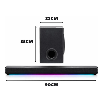 Barra Sonido Teatro En Casa Subwoofer Bluetooth Cine En Casa