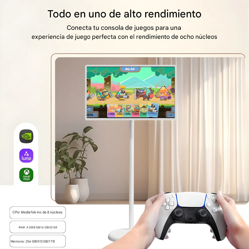 Pantalla 24 Pulgadas Inteligente Android 13 Pedestal 128gb