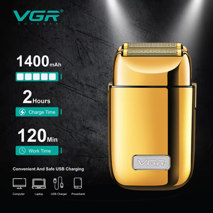 Afeitadora Eléctrica Shaver Recargable Vgr Original V-398