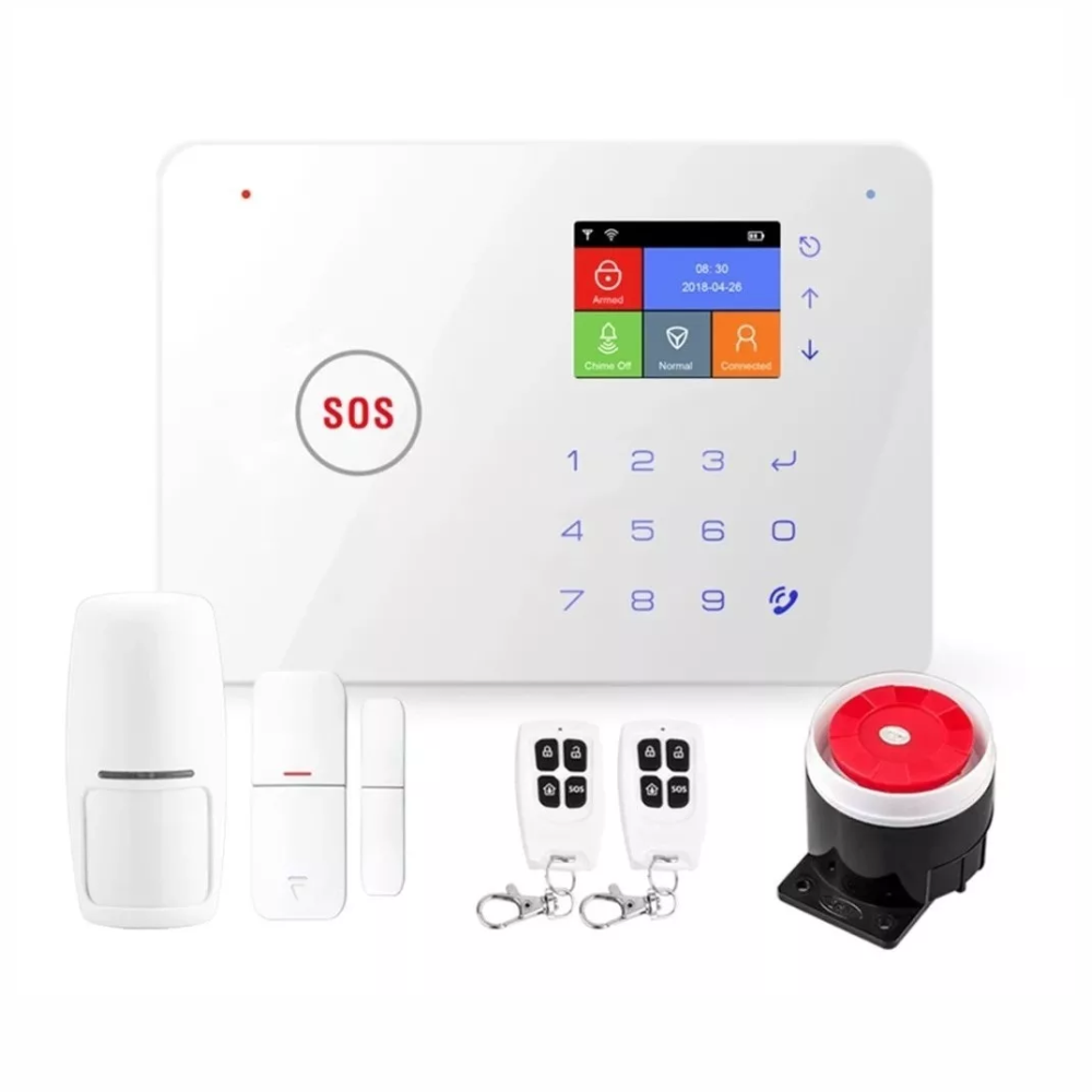 Alarma Wifi Inteligente Con Pantalla Y Sensores