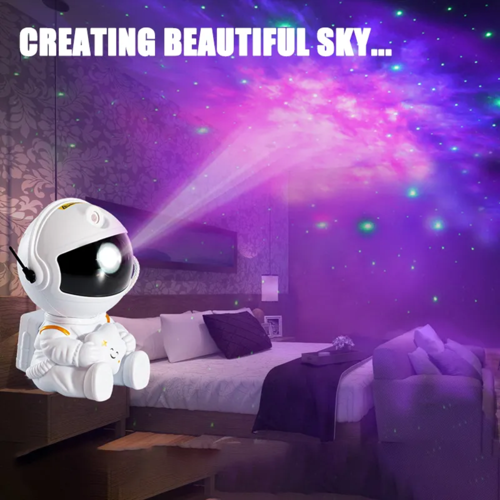 🌌Astronauta Nebulosa Proyector De Luces Con Control Remoto🚀