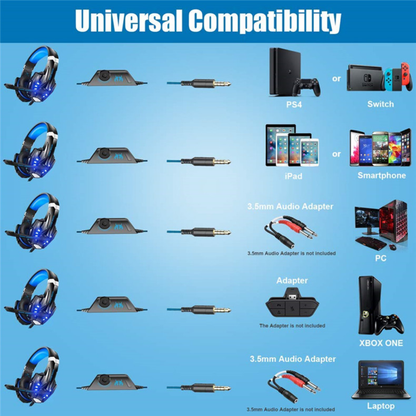 Audifonos Gamer G9000 Kotion Each Con Luces Led Play Pc Xbox