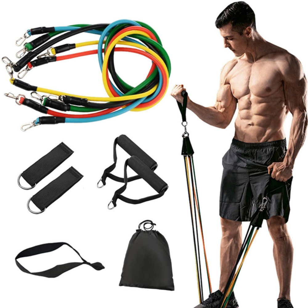 Bandas Elásticas Kit Tera tubos Set X5 Ejercicio TRX