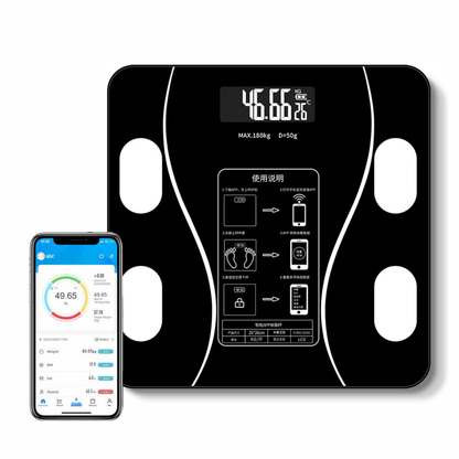 Bascula Inteligente Bluetooth Digital Vidrio Templado 12 Medidas