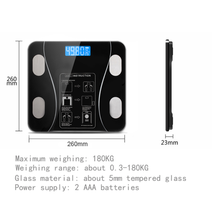 Bascula Inteligente Bluetooth Digital Vidrio Templado 12 Medidas