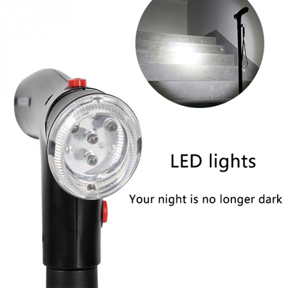 Bastón Trusty Cane Plegable Con Luz Led, Base Articulada