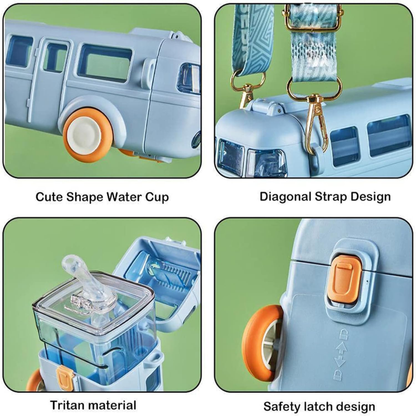 Botella Para El Agua En Forma De Autobús Para Niños 17 Onzas