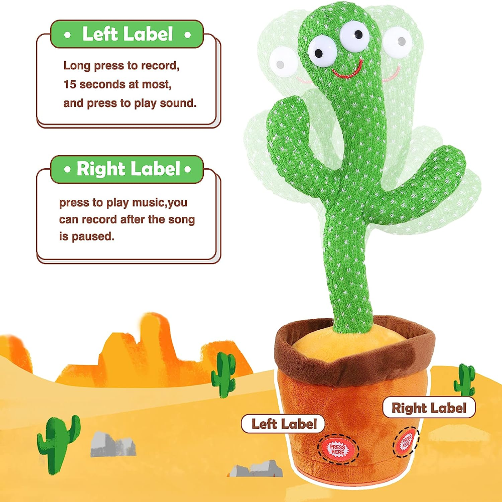 Cactus Bailarín Imita Voces Con Canciones Incluidas