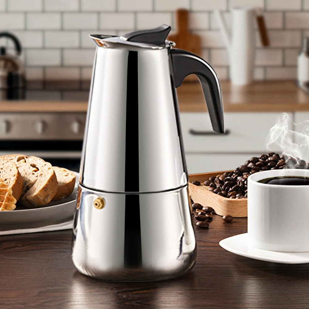 Cafetera Italiana Espresso Maker Acero Quirurgico 9 Tazas