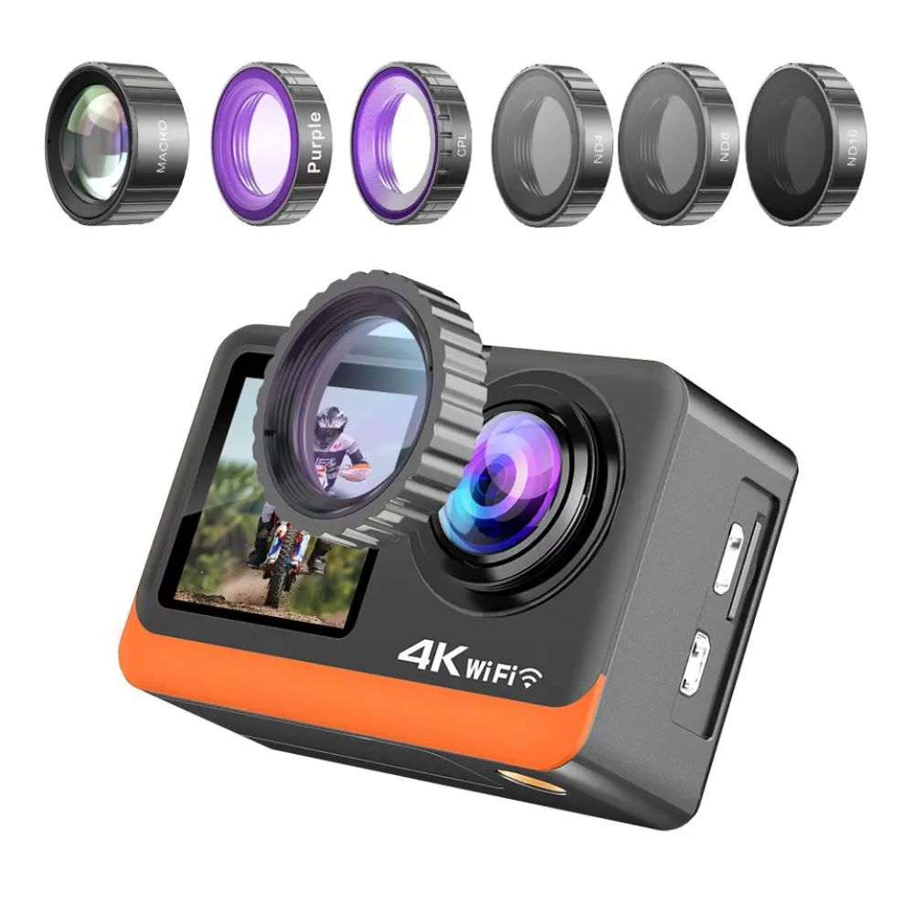 Cámara Deportiva Wifi 4k Nativo Filtros Cambiables Sports Dv