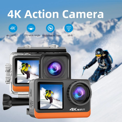 Cámara Deportiva Wifi 4k Nativo Filtros Cambiables Sports Dv