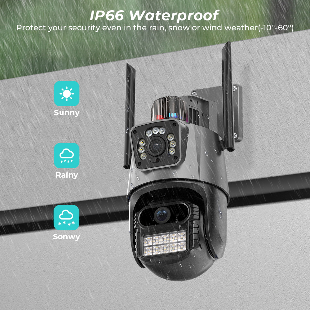 Camara De Seguridad Ptz Doble Sensor Seguimiento Automatico