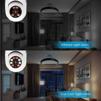 Camara Ip Tipo Bombillo 360º Robotica Wifi Vision Nocturna