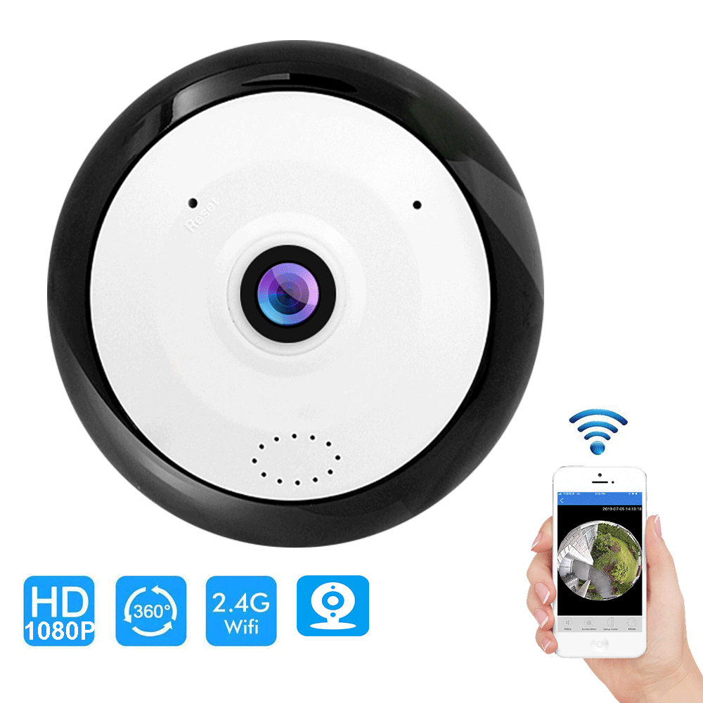 Cámara De Seguridad 3d Ip 1080p 360 Grados Vista Panorámica