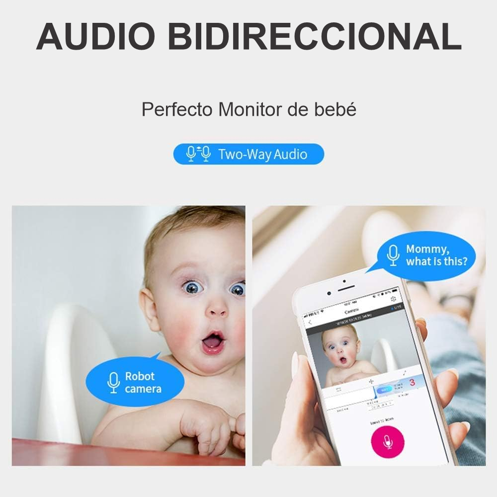 Cámara De Seguridad Wifi Robot Monitor De Bebe 360° Yosee