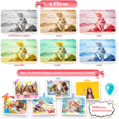 Camara Digital Recargable Para Niños Fotos Y Video Ips 2.0