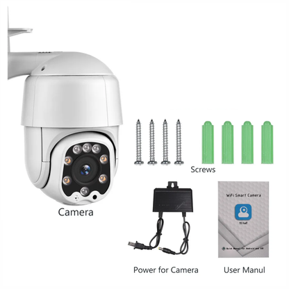 Cámara De Seguridad Inalámbrica Wifi Ptz 1080p Para Exterior