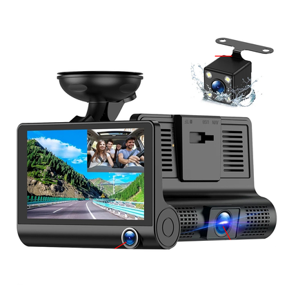 Cámara Para Carro 3 Lentes Visión Nocturna Trasera 1080p