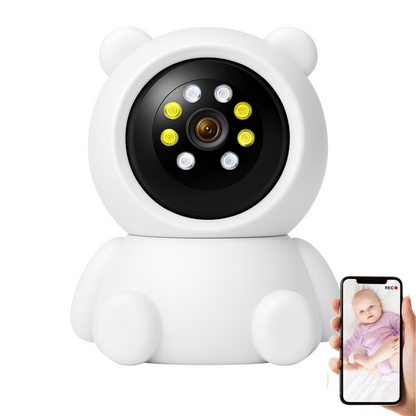 Cámara Ptz Wifi Robotica Oso Intercomunicador Nocturna Niños