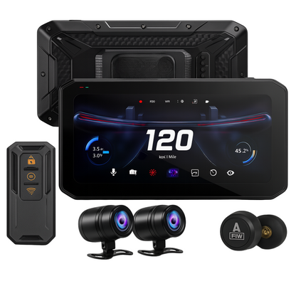 Usb Carplay Dvr Portátil Motos Camaras 2k Wifi Bluetooth Gps