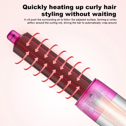 Cepillo Alisador 5 En 1 Leman Hot Air Styler