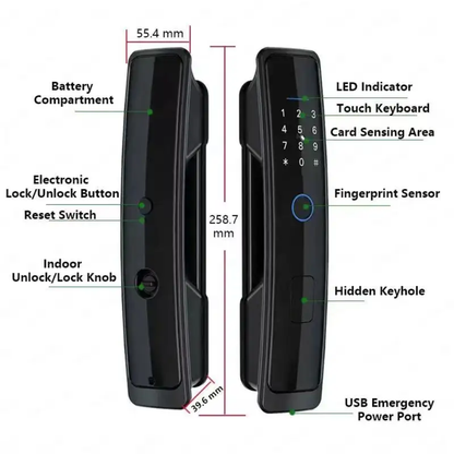 Cerradura Inteligente Wifi Huella Tarjeta Y Contraseña Hr17