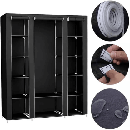 Closet Armable Portatil Entrepaños Tela Ecologica 10 Estantes