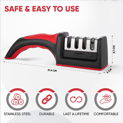 Combo Afilador Cuchillos Pro + Cuchillo + Pelapapas Cerámica