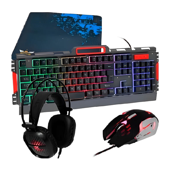 Combo Teclado Gamer Retroiluminado Mouse Pad Y Audífonos K58