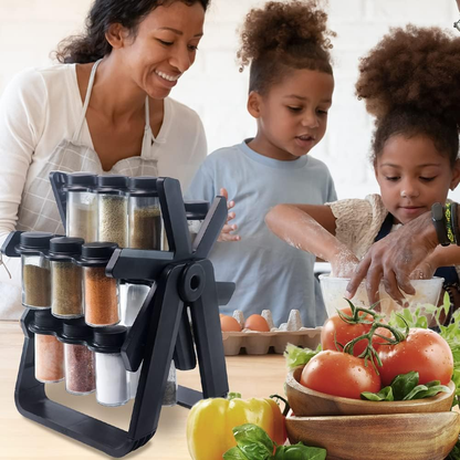 Condimentero Giratorio Especias Con 18 Frascos Rack Spice