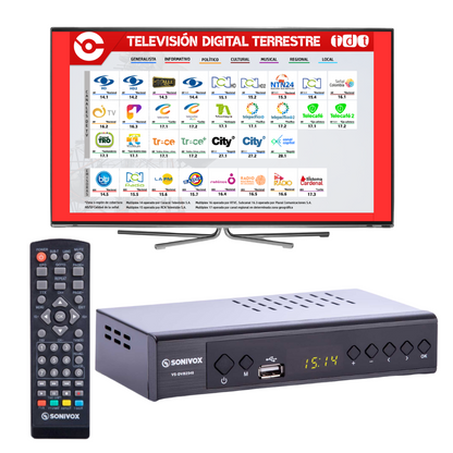Decodificador Tdt Sonivox Tv Digital Terrestre Hdmi Y Rca