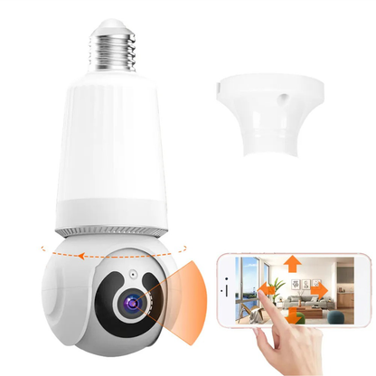 Camara Ip Tipo Bombillo 360º Robotica Wifi Vision Nocturna
