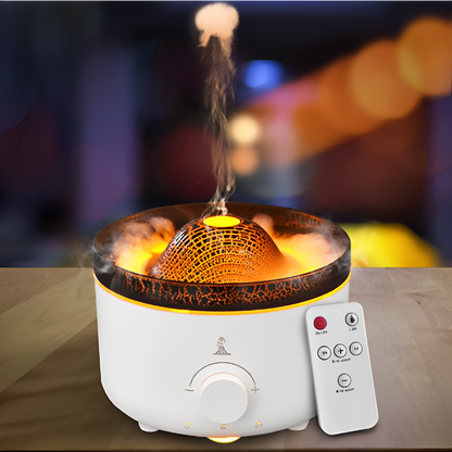 Humificador Difusor De Aromas Volcán Led 560m Esencia Gratis