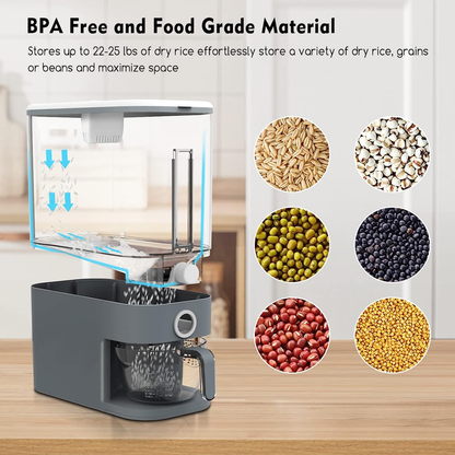 Dispensador Para Granos Y Frutos Secos 25 Libras Capacidad