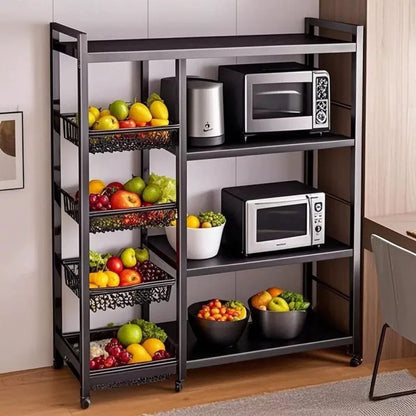 Organizador Mueble Carrito Cocina Hogar Elegante 90cm Acero