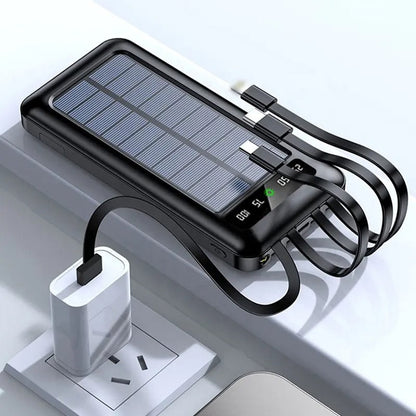 Cargador Power Bank Portatil 4 En 1 Carga Solar 20000 Mah
