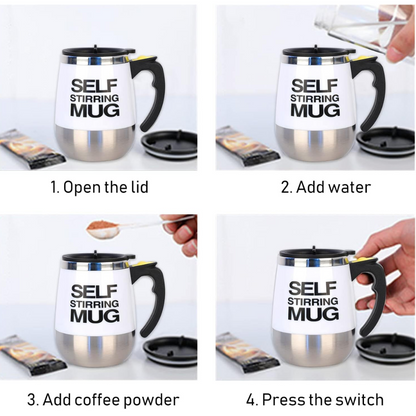 Pocillo Mug Mezclador Eléctrico Termo Frio Caliente Cafe